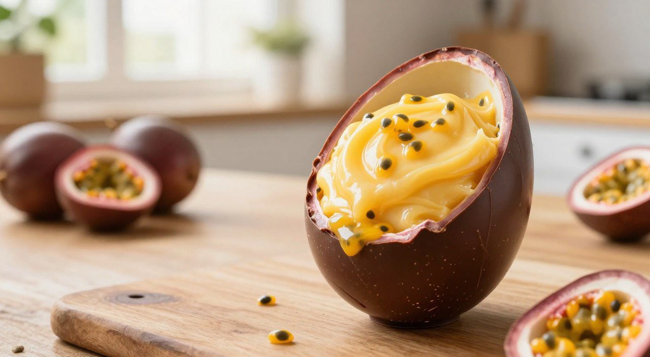 Receita de Ovo de Páscoa Recheado de Maracujá Sem Lactose