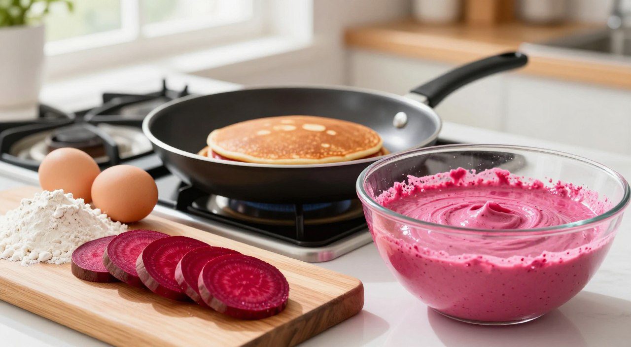 Receita de Panqueca de Beterraba sem Lactose