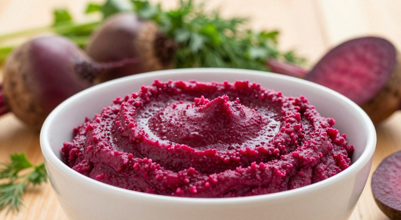 Receita de Purê de Beterraba Vegano e Cremoso