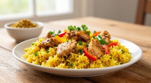 Arroz Temperado com Frango sem Lactose