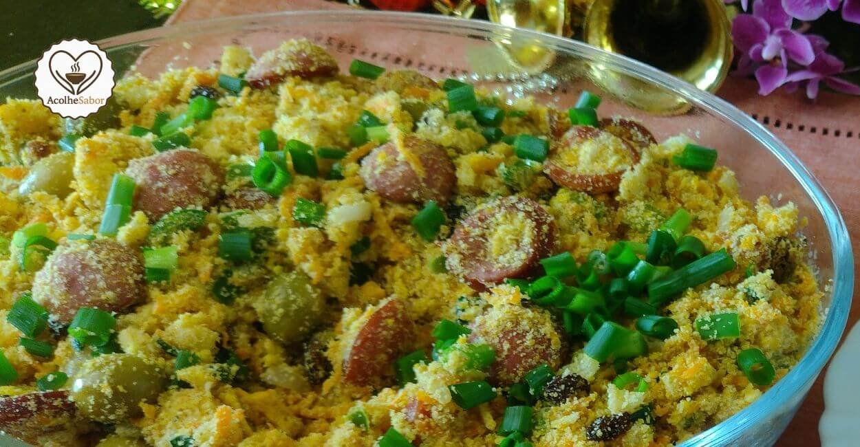 Receita de Farofa de Natal Simples sem Lactose