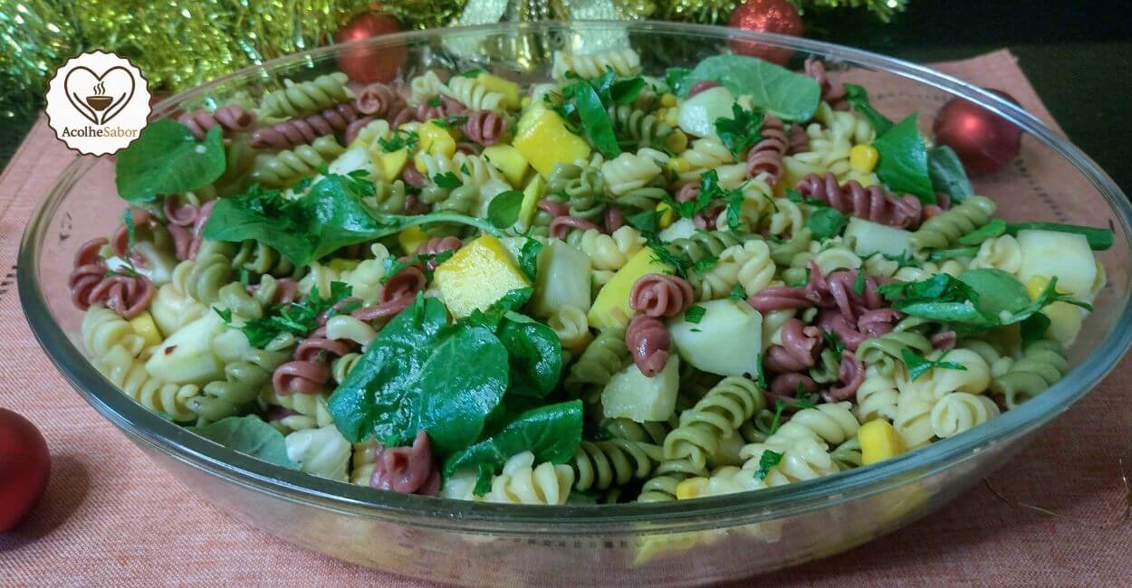 Salada de Macarrão Fria Para Ceia de Natal
