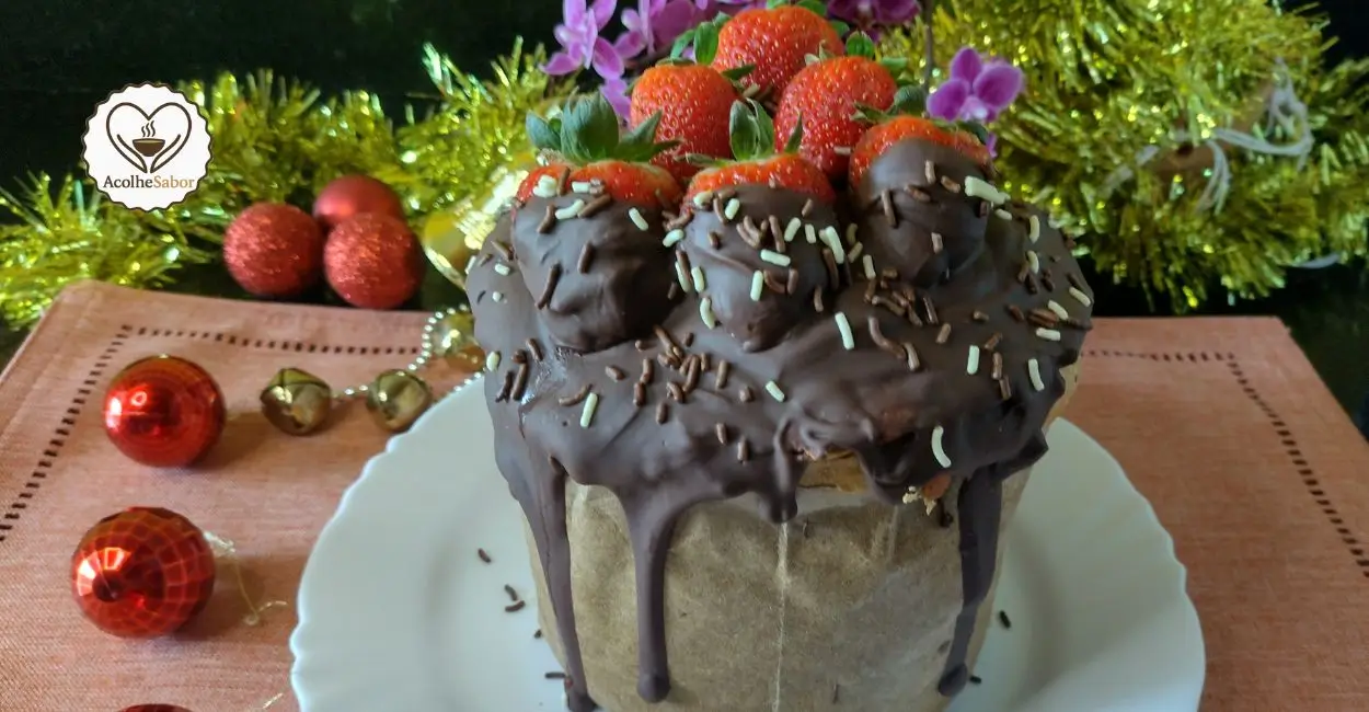 Receita de Panetone Recheado sem Lactose