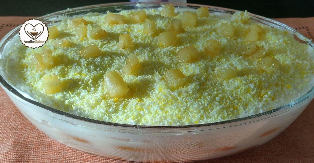 Receita de Pavê de Abacaxi Sem Lactose