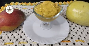 Sorvete Vegano de Manga com Maracujá