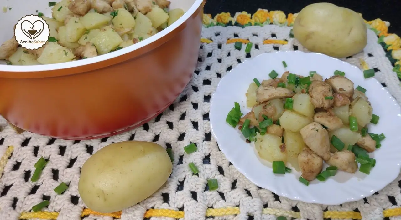 Receita de Batata com Frango Amanteigado sem Lactose