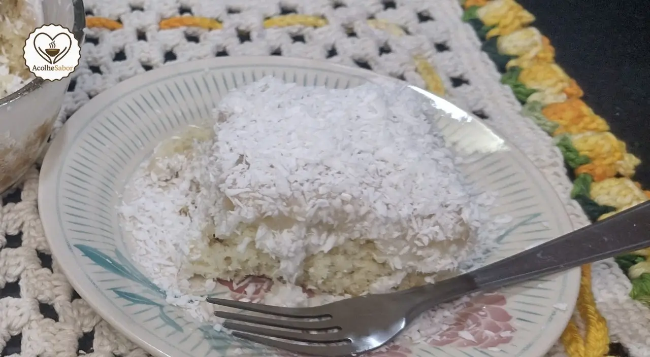 Receita de Bolo Gelado de Coco Sem Lactose