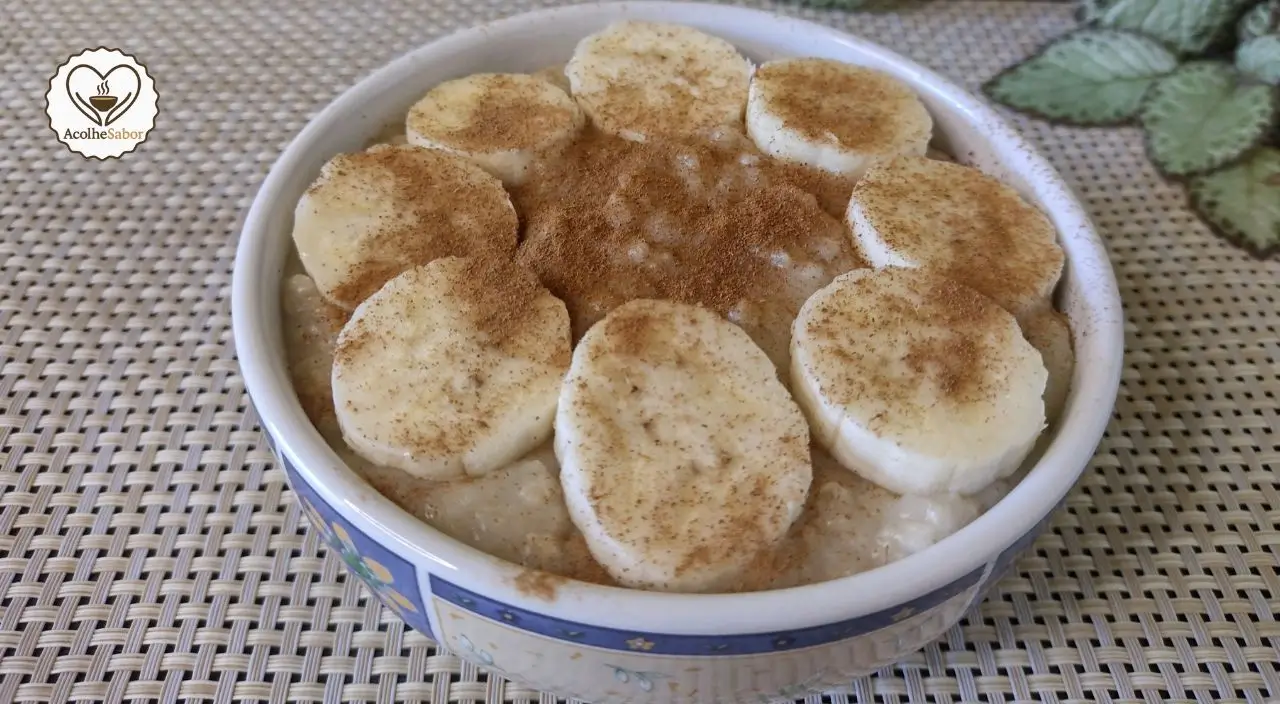 Receita de Mingau de Aveia com Banana Sem Lactose