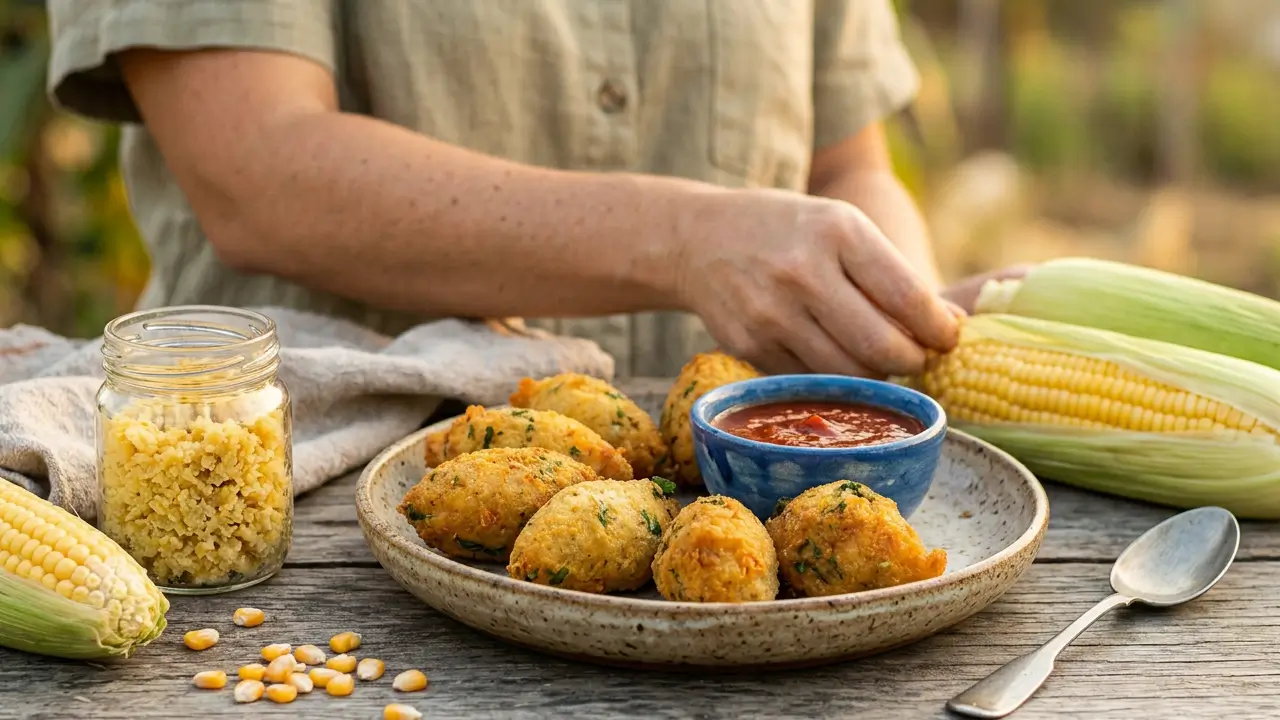 Bolinho de Milho Sem Lactose com Bagaço de Milho