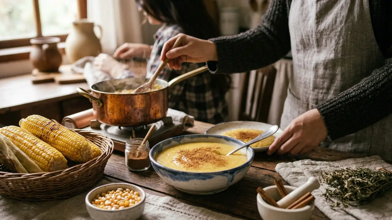 Mingau de Milho Sem Lactose e Vegano