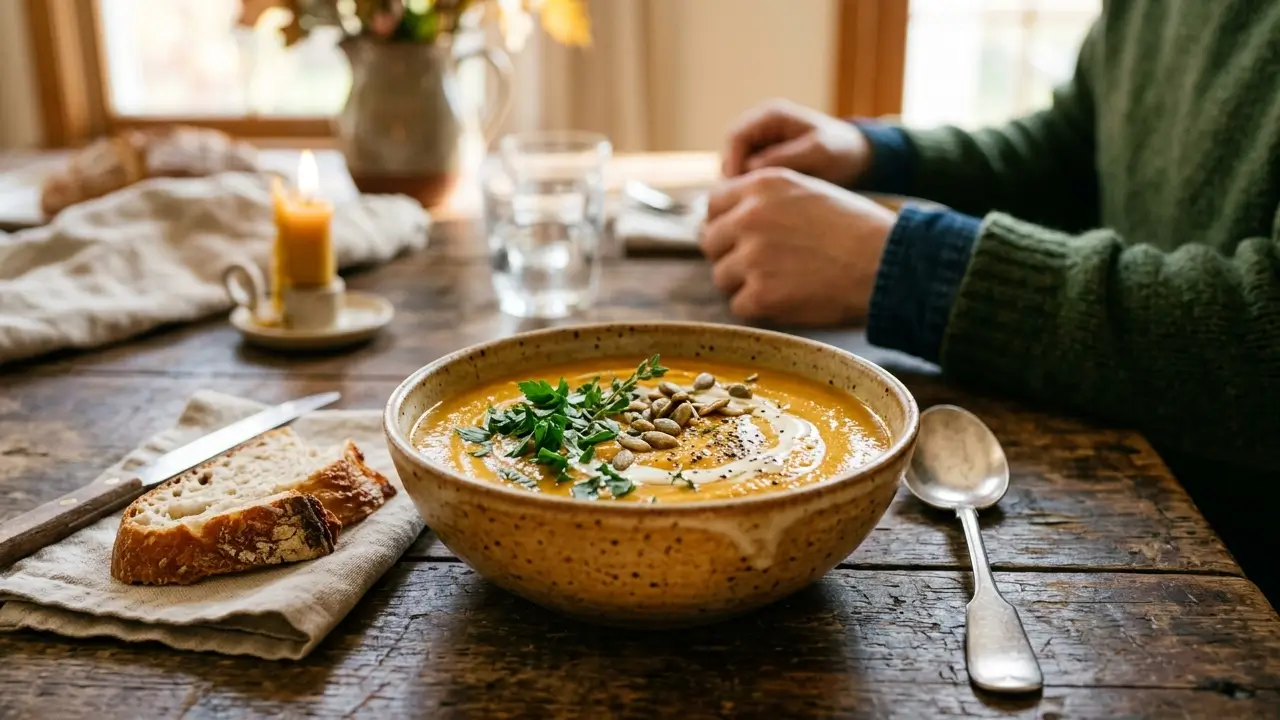 Creme de Abóbora Vegano sem Lactose