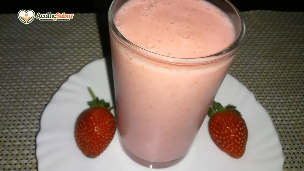 Milk-Shake de Morango sem Lactose e sem Açúcar