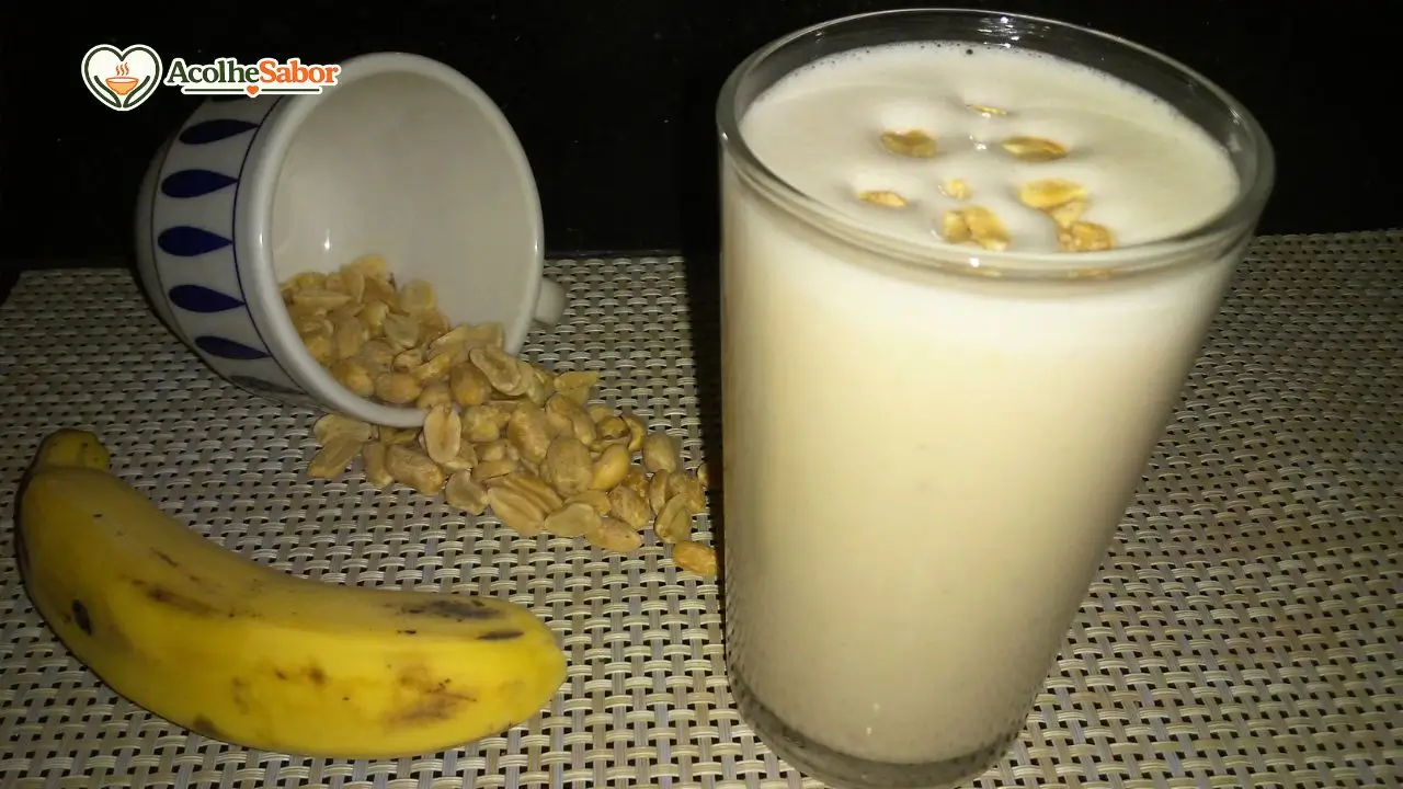 Receita de Vitamina de Banana com Amendoim