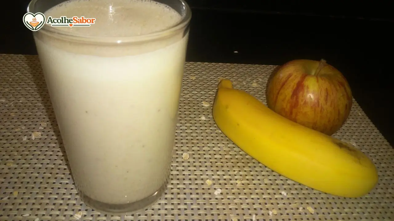 Receita de Vitamina de Banana com Maçã e Aveia sem Lactose