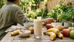 Vitamina de Banana com Maçã e Aveia sem Lactose: Cremosa e Fácil de Fazer