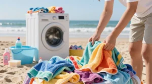 Como lavar toalhas de praia e mantê-las macias, limpas e sem areia
