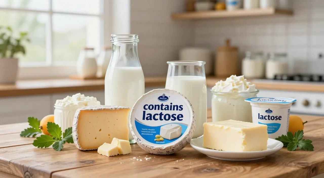 Leite, queijo, iogurte e outros derivados acompanhados por embalagem com indicação de presença de lactose no rótulo.