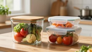 Pote hermético de vidro ou plástico: o que muda na hora de armazenar alimentos