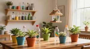 Como reaproveitar o fundo de garrafas plásticas com ideias criativas para casa