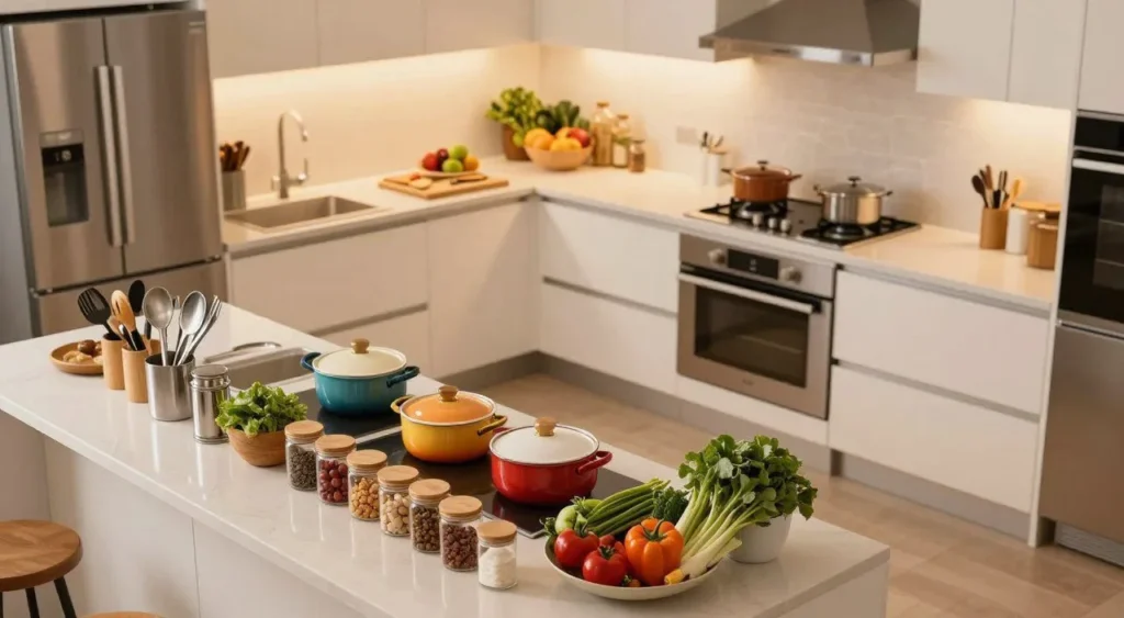 O hábito simples que ajuda a manter a cozinha organizada todos os dias